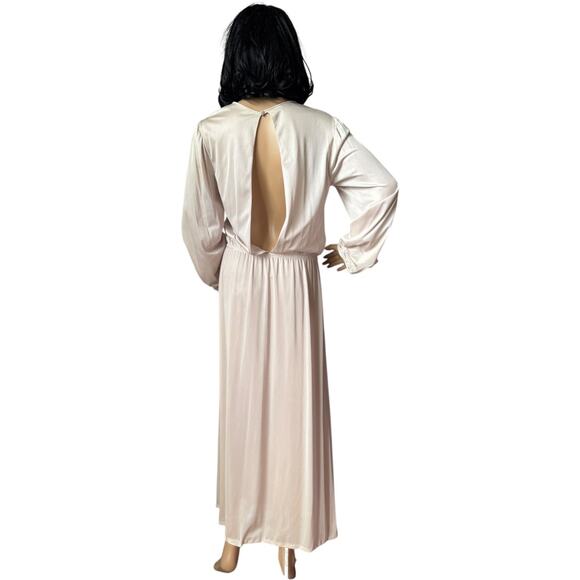 American Vintage Sears openback Nightgown & robe set pink gray medium - Picture 3 of 16
